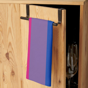 SlipperyJoe's Bisexual Pride Flag colours magenta Kitchen Towel