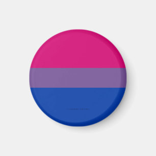 SlipperyJoe's Bisexual Pride Flag colours magenta  Magnet