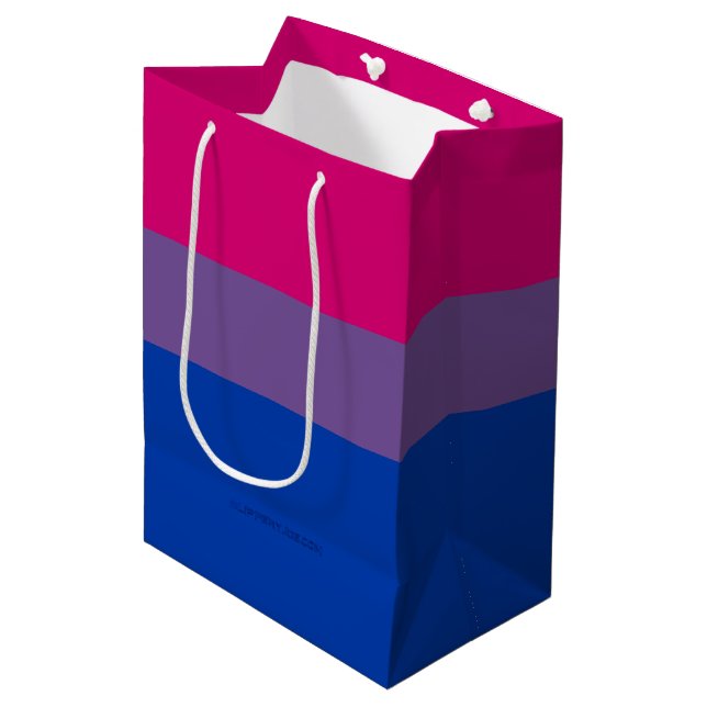 SlipperyJoe's Bisexual Pride Flag colours magenta  Medium Gift Bag (Front Angled)