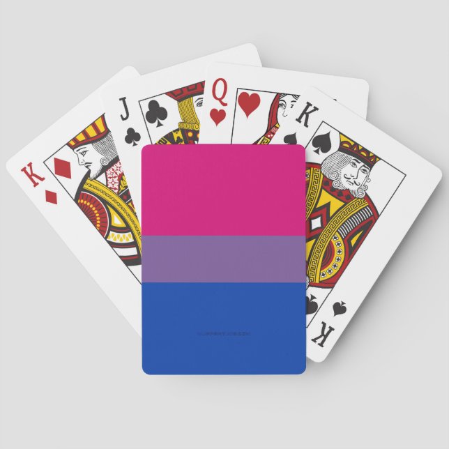 SlipperyJoe's Bisexual Pride Flag colours magenta  Playing Cards (Back)