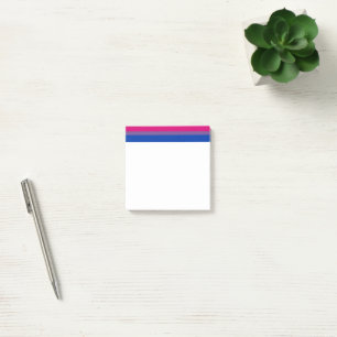 SlipperyJoe's Bisexual Pride Flag colours magenta Post-it Notes