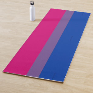 SlipperyJoe's Bisexual Pride Flag colours magenta Yoga Mat