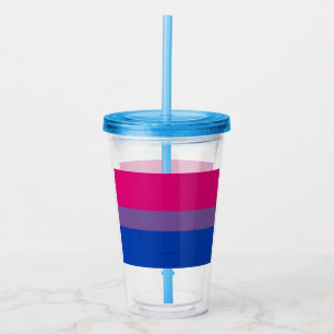 SlipperyJoe's Bisexual Pride Flag lavender-pink bl Acrylic Tumbler