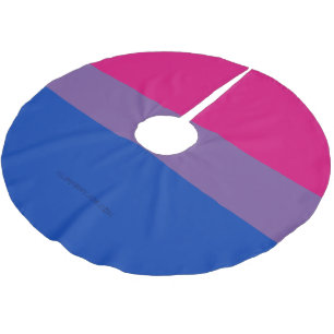 SlipperyJoe's Bisexual Pride Flag lavender-pink bl Brushed Polyester Tree Skirt