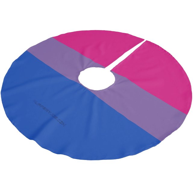 SlipperyJoe's Bisexual Pride Flag lavender-pink bl Brushed Polyester Tree Skirt (Angled)