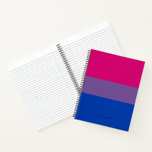 SlipperyJoe's Bisexual Pride Flag lavender-pink bl Notebook