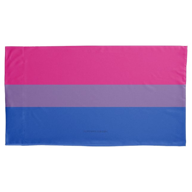 SlipperyJoe's Bisexual Pride Flag lavender-pink bl Pillowcase (Front)