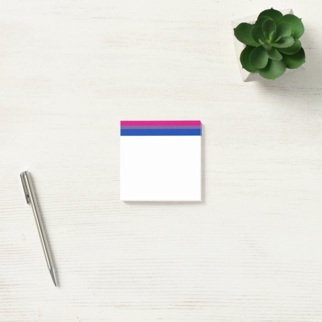 SlipperyJoe's Bisexual Pride Flag lavender-pink bl Post-it Notes (Office)
