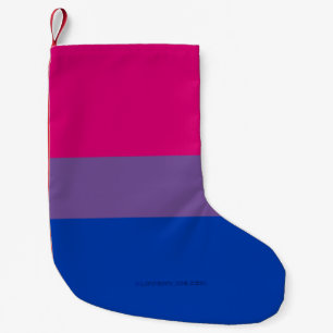 SlipperyJoe's Bisexual Pride Flag lavender-pink bl Small Christmas Stocking