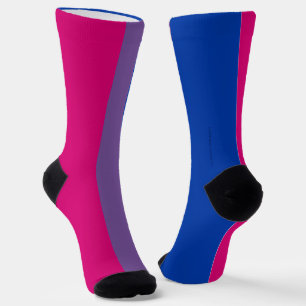 SlipperyJoe's Bisexual Pride Flag lavender-pink bl Socks