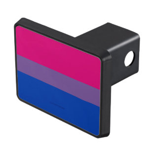 SlipperyJoe's Bisexual Pride Flag lavender-pink bl Trailer Hitch Cover
