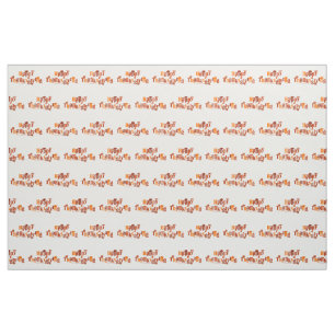 SlipperyJoe's bright festive Thanksgiving graphic Fabric