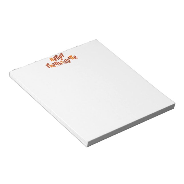 SlipperyJoe's bright festive Thanksgiving graphic  Notepad (Angled)