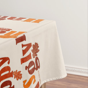 SlipperyJoe's bright festive Thanksgiving graphic Tablecloth