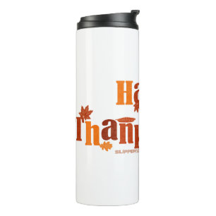 SlipperyJoe's bright festive Thanksgiving graphic  Thermal Tumbler