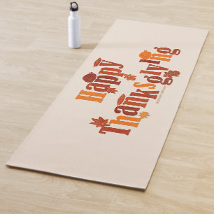 SlipperyJoe's bright festive Thanksgiving graphic Yoga Mat