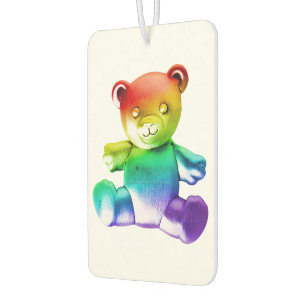 SlipperyJoe's brushed metal teddy bear smooth grad Air Freshener