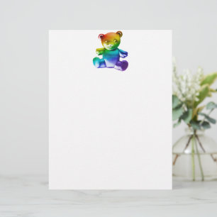 SlipperyJoe's brushed metal teddy bear smooth grad Letterhead