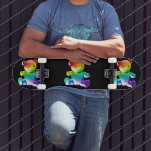 SlipperyJoe's brushed metal teddy bear smooth grad Skateboard