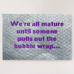 SlipperyJoe's Bubble Wrap popping funny saying pur Jigsaw Puzzle
