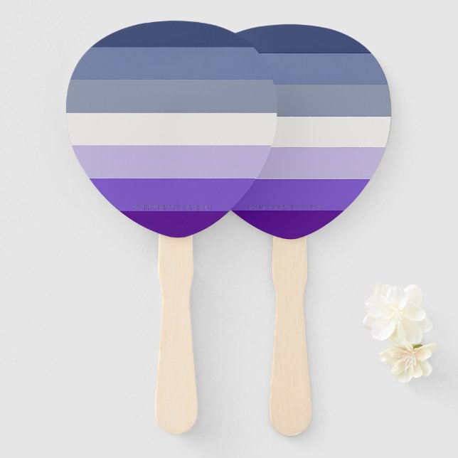 SlipperyJoe's Butch Lesbian Pride Flag represent b Hand Fan (Front and Back)
