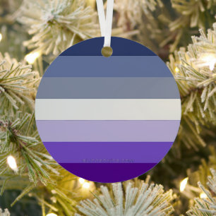 SlipperyJoe's Butch Lesbian Pride Flag represent b Metal Ornament