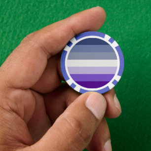 SlipperyJoe's Butch Lesbian Pride Flag represent b Poker Chips
