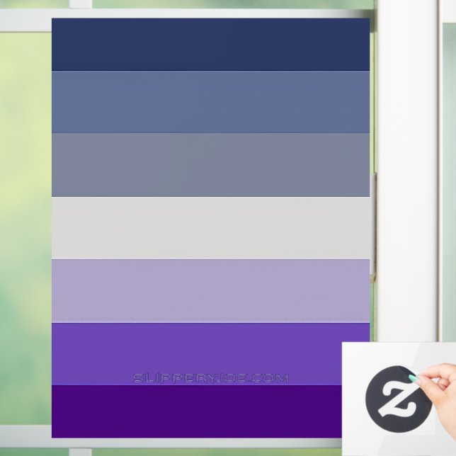 SlipperyJoe's Butch Lesbian Pride Flag represent b Window Cling (Home)