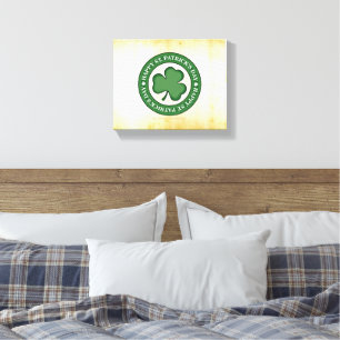 SlipperyJoe's celebrating Saint Patrick's Day Iris Canvas Print