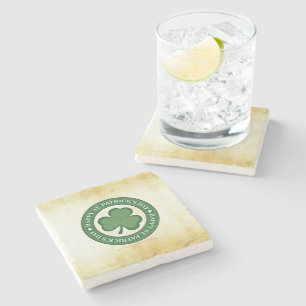 SlipperyJoe's celebrating Saint Patrick's Day Iris Stone Coaster