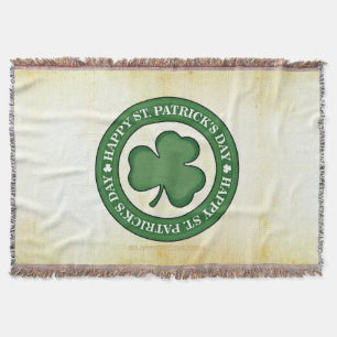 SlipperyJoe's celebrating Saint Patrick's Day Iris Throw Blanket