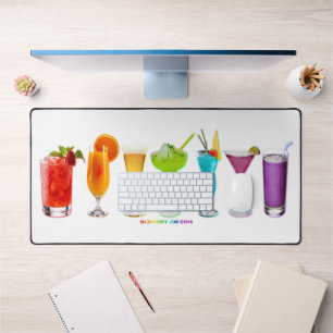 SlipperyJoe's Cheers alcohol cocktail pride neon c Desk Mat