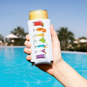 SlipperyJoe's Cheers alcohol cocktail pride neon c Seltzer Can Cooler