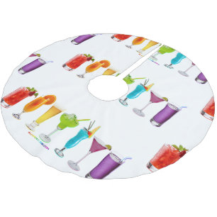 SlipperyJoe's cheers alcohol cocktails LGBTQIA gay Brushed Polyester Tree Skirt