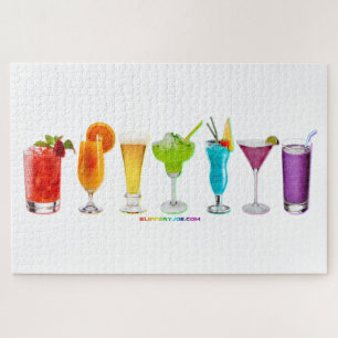 SlipperyJoe's cheers alcohol cocktails LGBTQIA gay Jigsaw Puzzle