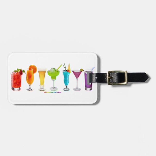 SlipperyJoe's cheers alcohol cocktails LGBTQIA gay Luggage Tag (Front Horizontal)