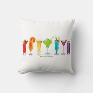 SlipperyJoe's cheers alcohol cocktails LGBTQIA gay Throw Pillow
