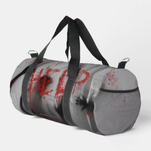 SlipperyJoe's chilling horror-themed visual thick Duffle Bag
