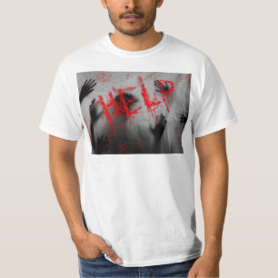 SlipperyJoe's chilling horror-themed visual thick  T-Shirt