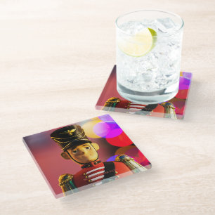 SlipperyJoe's Christmas classic toy soldier friend Glass Coaster
