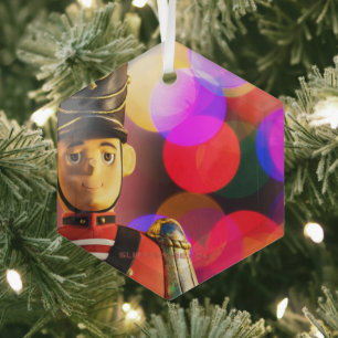 SlipperyJoe's Christmas classic toy soldier friend Glass Ornament