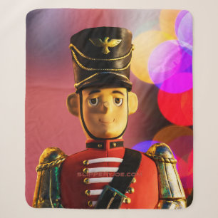 SlipperyJoe's Christmas classic toy soldier friend Sherpa Blanket