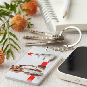 SlipperyJoe's Christmas shopping white paper spira Keychain