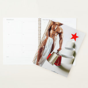 SlipperyJoe's Christmas shopping white paper spira Planner