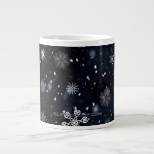 SlipperyJoe's Christmas winter magical peaceful at Large Coffee Mug