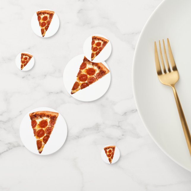 SlipperyJoe's classic pepperoni pizza slice melted Confetti (Group)