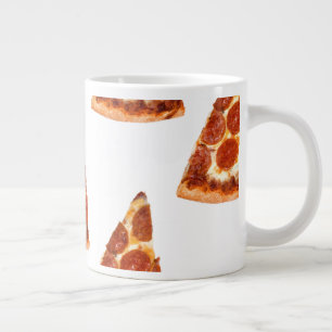 SlipperyJoe's classic pepperoni pizza slice melted Large Coffee Mug