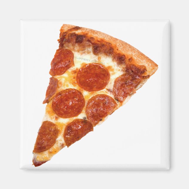 SlipperyJoe's classic pepperoni pizza slice melted Magnet (Front)