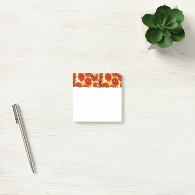 SlipperyJoe's classic pepperoni pizza slice melted Post-it Notes (Office)