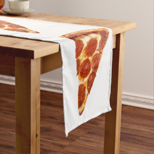 SlipperyJoe's classic pepperoni pizza slice melted Short Table Runner